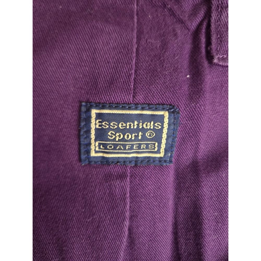 Vintage 80s Ladies Essentials Sport Loafers Size 12 Purple Capri Pants Boho Boat - Picture 9 of 9